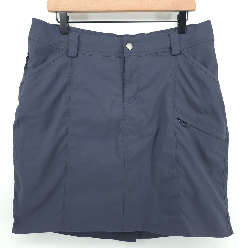Duluth Trading Company Skirt Womens Skirt 14 Gray Hiking Utility Performance
